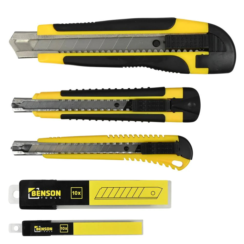 ThuisZeker72 | Afbreekmessen set 9 mm en 18 mm + 20 reservemessen